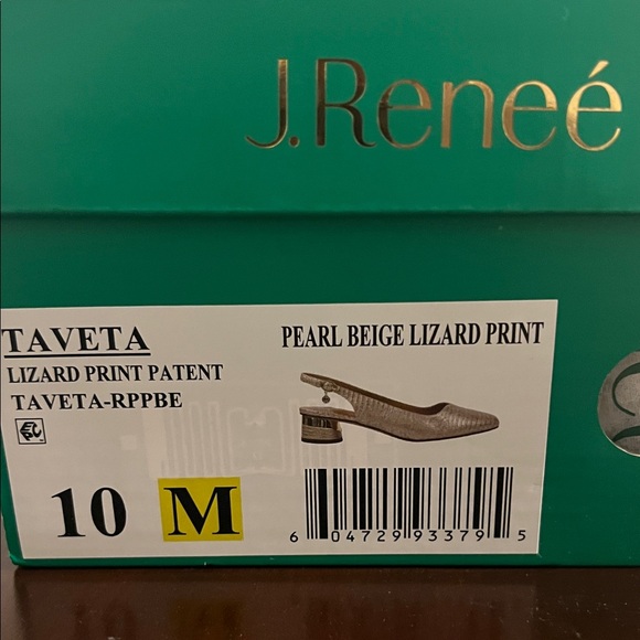 J.Renee Gold Textured Slingback Heels - Picture 7 of 7